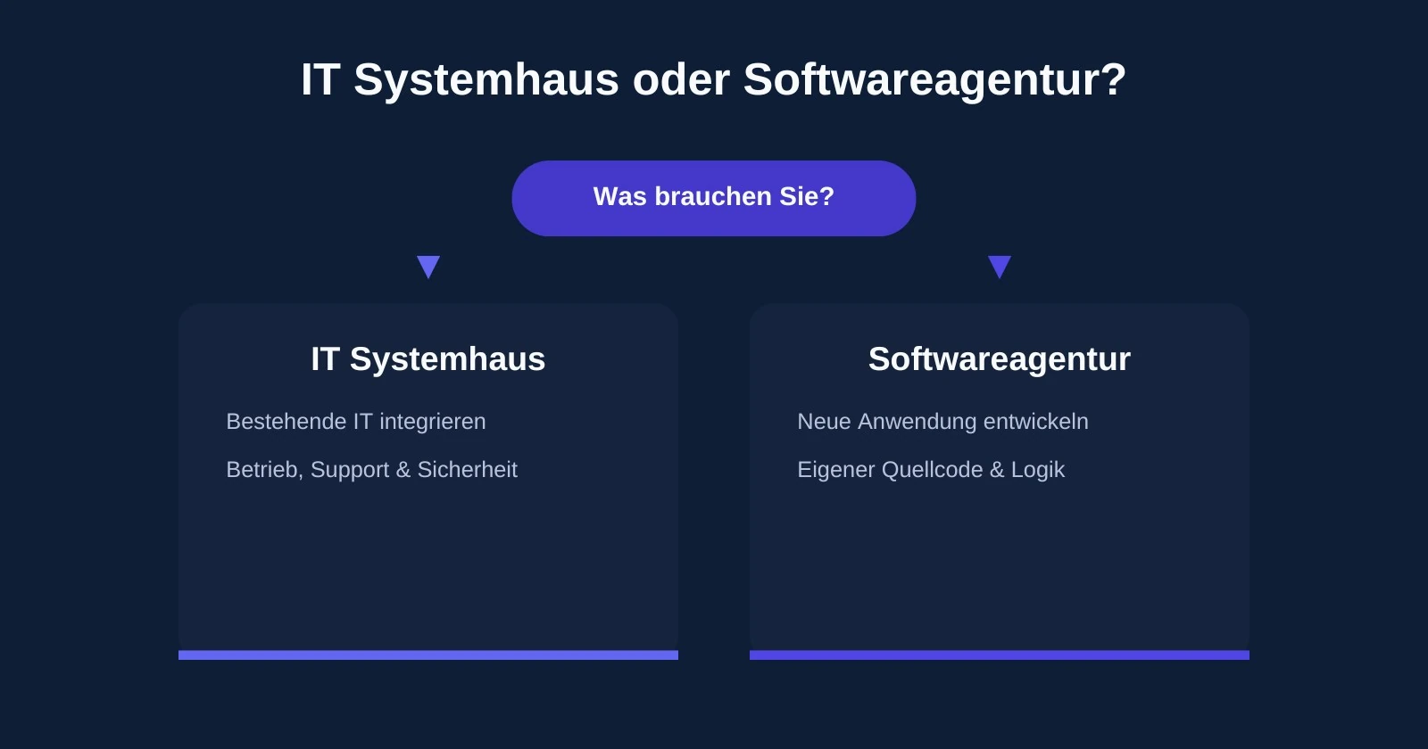 Entscheidungshilfe IT Systemhaus oder Softwareagentur: zwei Wege je nach Anforderung